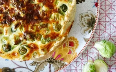 Budín de bruselas con niditos de cabello de ángel