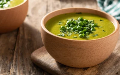 Sopa cremosa, sin crema